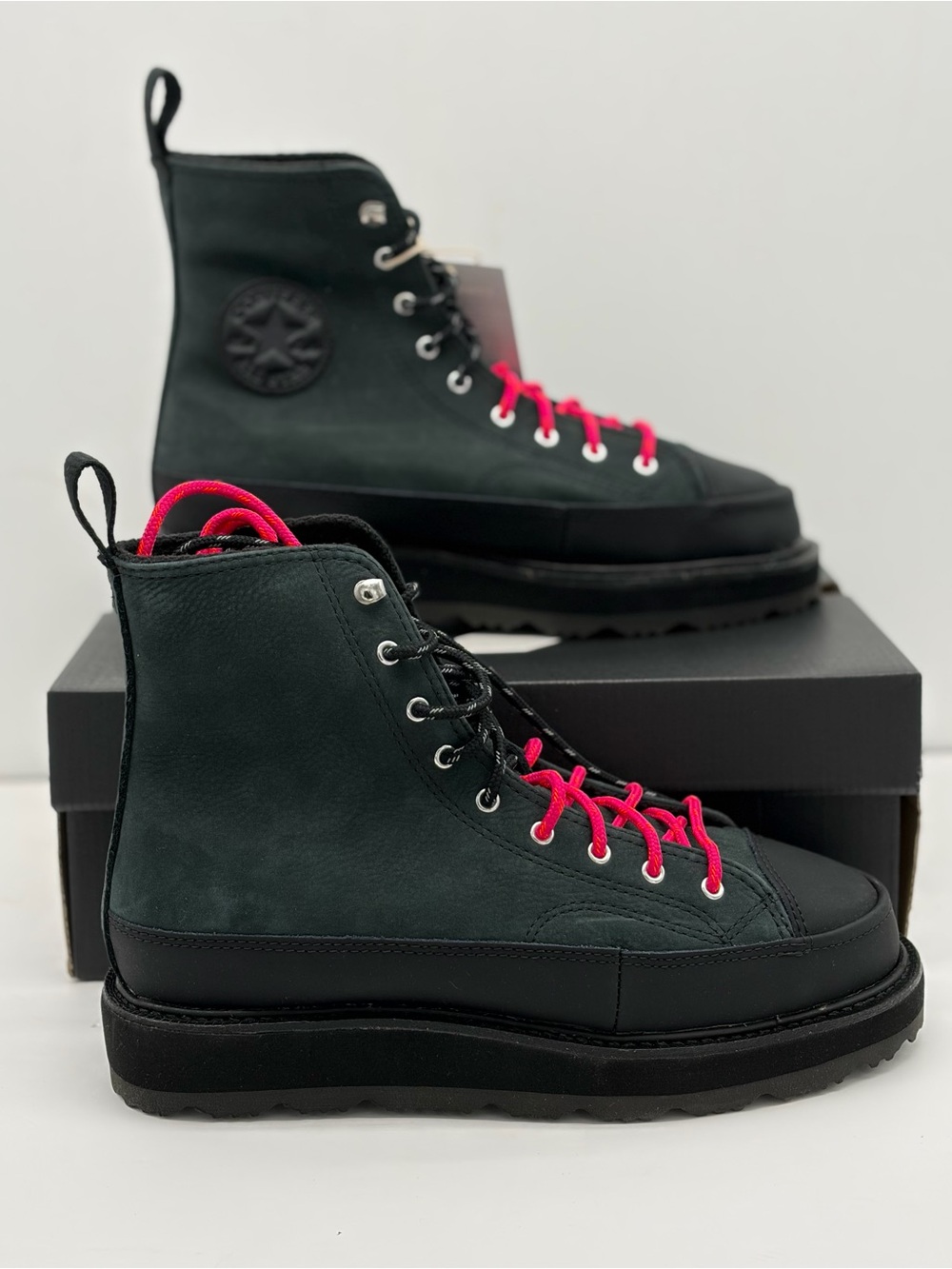 Converse Chuck Taylor Crafted
Boot High Top Leather Black Women Sneakers